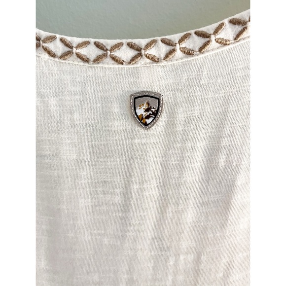 Kuhl Shay light cream color embroidered sleeveless tank XL - Picture 6 of 15